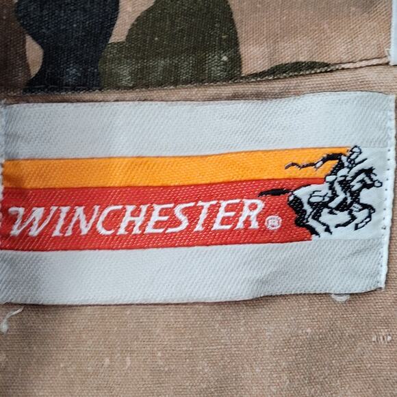 Vintage Winchester Woodland Camo Hunting Field Jacket M 24x27 Baggy - Picture 8 of 10